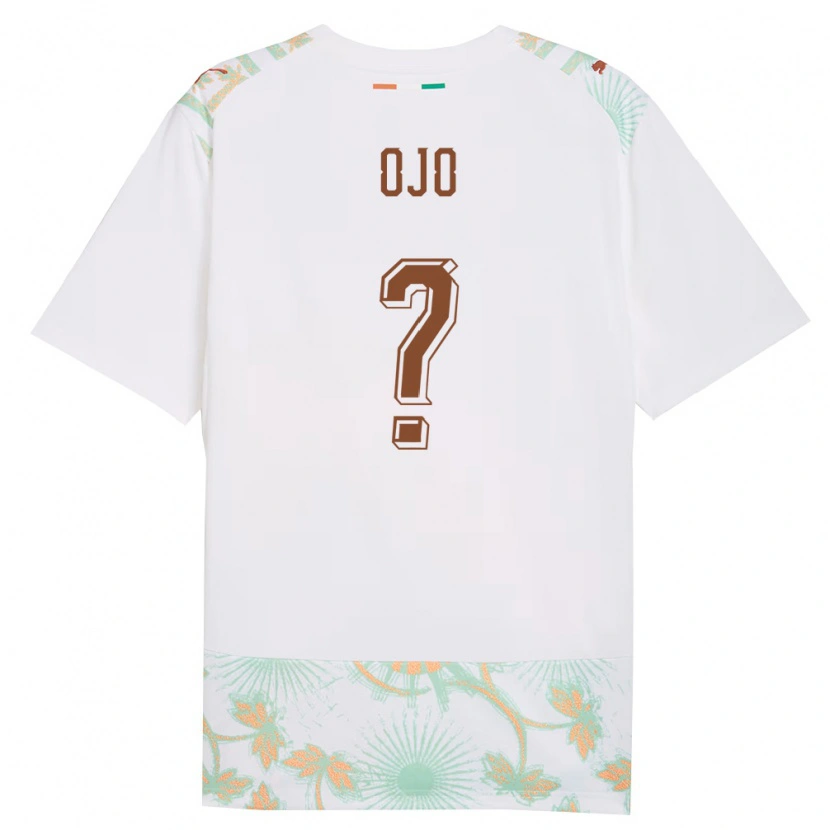 DanxenキッズコートジボワールAshiraf Ojo#0白 オレンジ 緑アウェイシャツ26-28ジャージーユニフォーム
