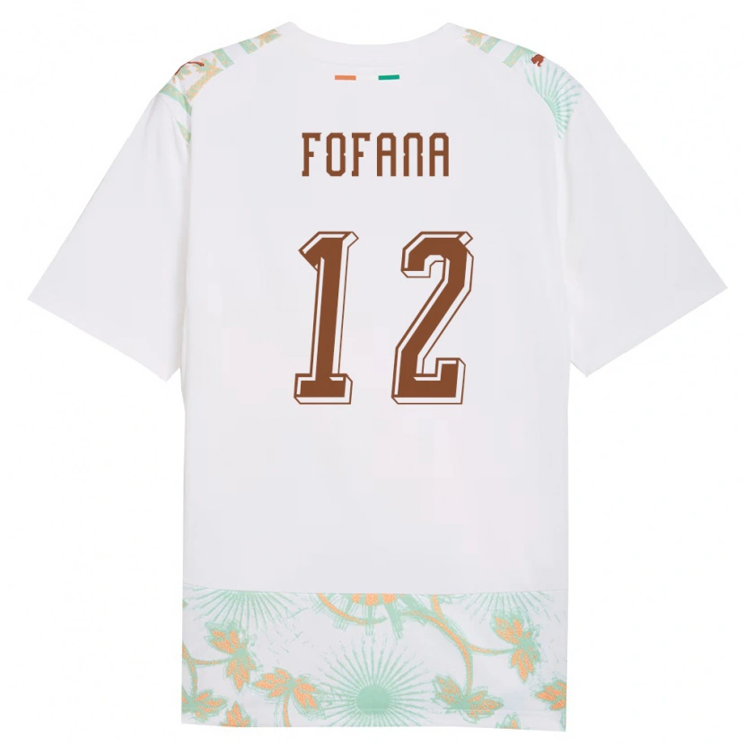 DanxenキッズコートジボワールSouleymane Fofana#12白 オレンジ 緑アウェイシャツ26-28ジャージーユニフォーム