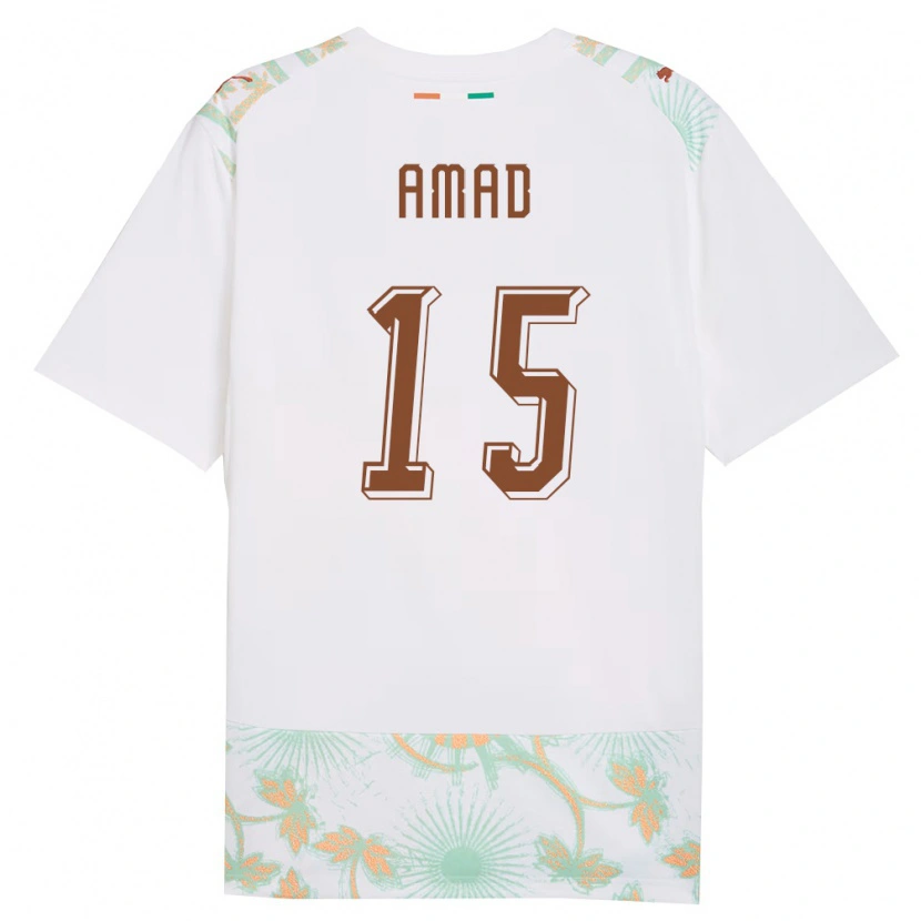 Danxenキッズコートジボワールアマド・トラオレ#15白 オレンジ 緑アウェイシャツ26-28ジャージーユニフォーム