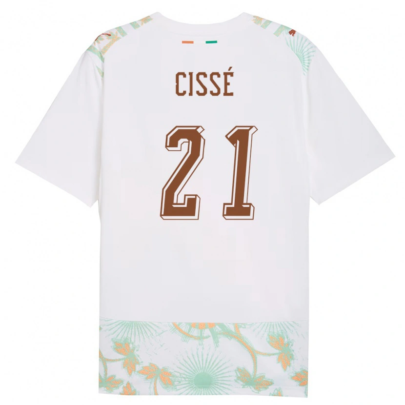 DanxenキッズコートジボワールAboulaye Cissé#21白 オレンジ 緑アウェイシャツ26-28ジャージーユニフォーム