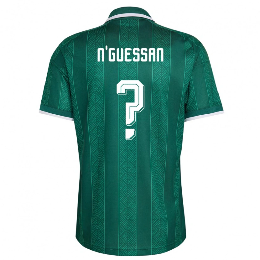 Danxenキッズ南アフリカSiyabonga N'guessan#0緑 白 金アウェイシャツ26-28ジャージーユニフォーム