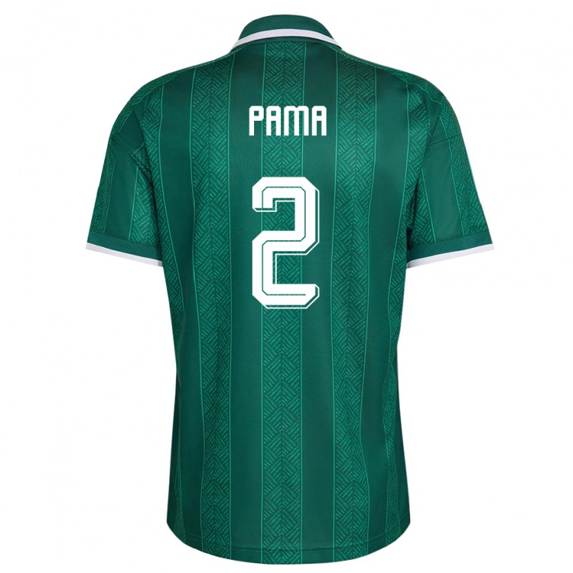 Danxenキッズ南アフリカSive Pama#2緑 白 金アウェイシャツ26-28ジャージーユニフォーム