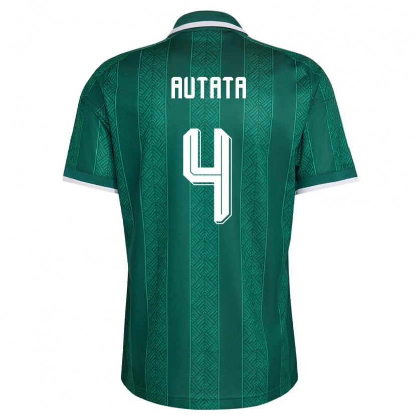 Danxenキッズ南アフリカPatrick Autata#4緑 白 金アウェイシャツ26-28ジャージーユニフォーム