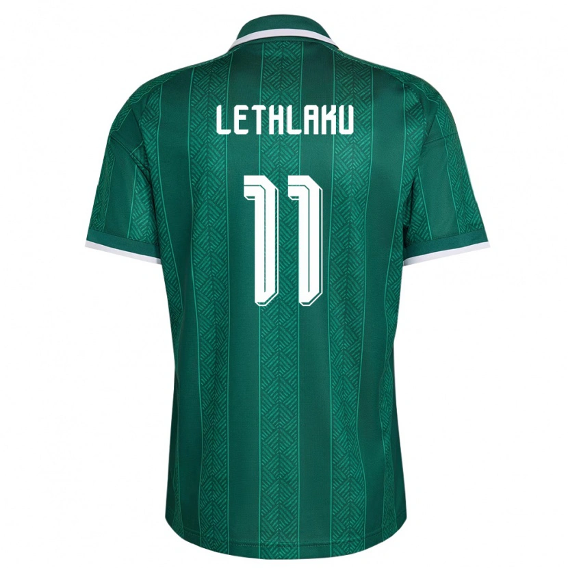 Danxenキッズ南アフリカKutlwano Lethlaku#11緑 白 金アウェイシャツ26-28ジャージーユニフォーム