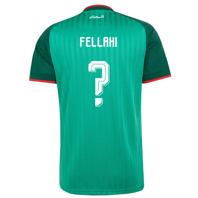 DanxenキッズアルジェリアYoucef Fellahi#0緑 赤 白アウェイシャツ26-28ジャージーユニフォーム