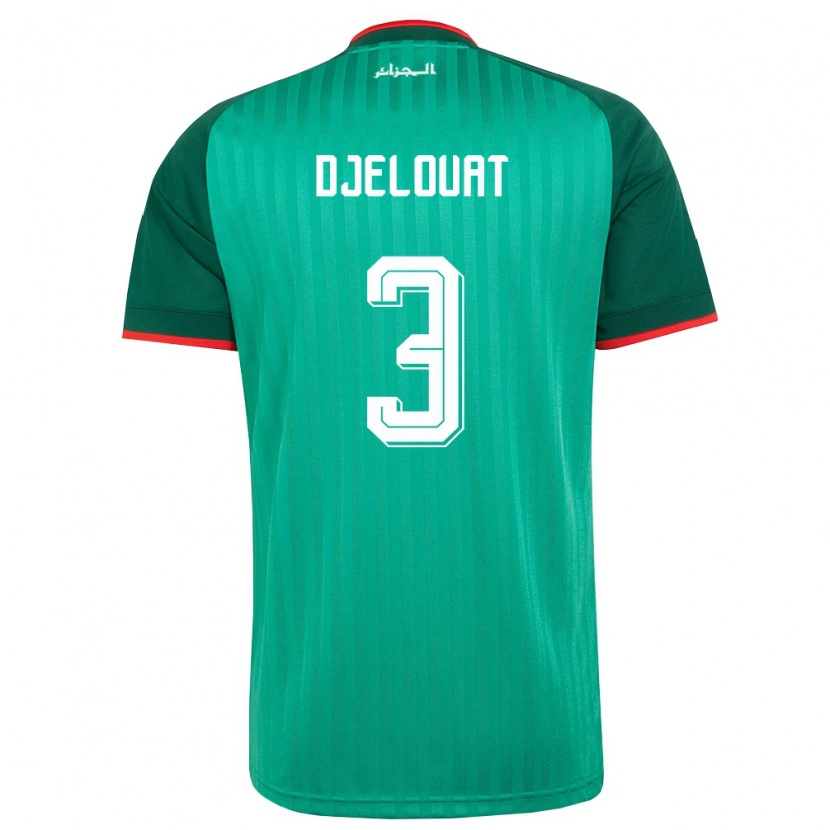 DanxenキッズアルジェリアMohammed El Amine Djelouat#3緑 赤 白アウェイシャツ26-28ジャージーユニフォーム