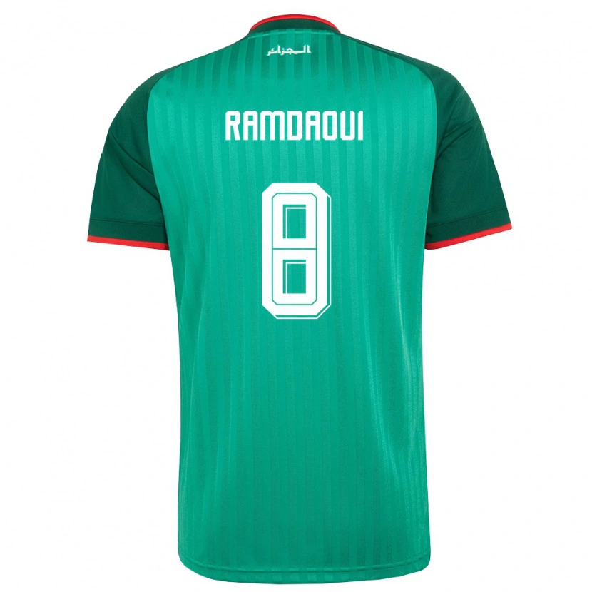 DanxenキッズアルジェリアMohamed El Amine Ramdaoui#8緑 赤 白アウェイシャツ26-28ジャージーユニフォーム