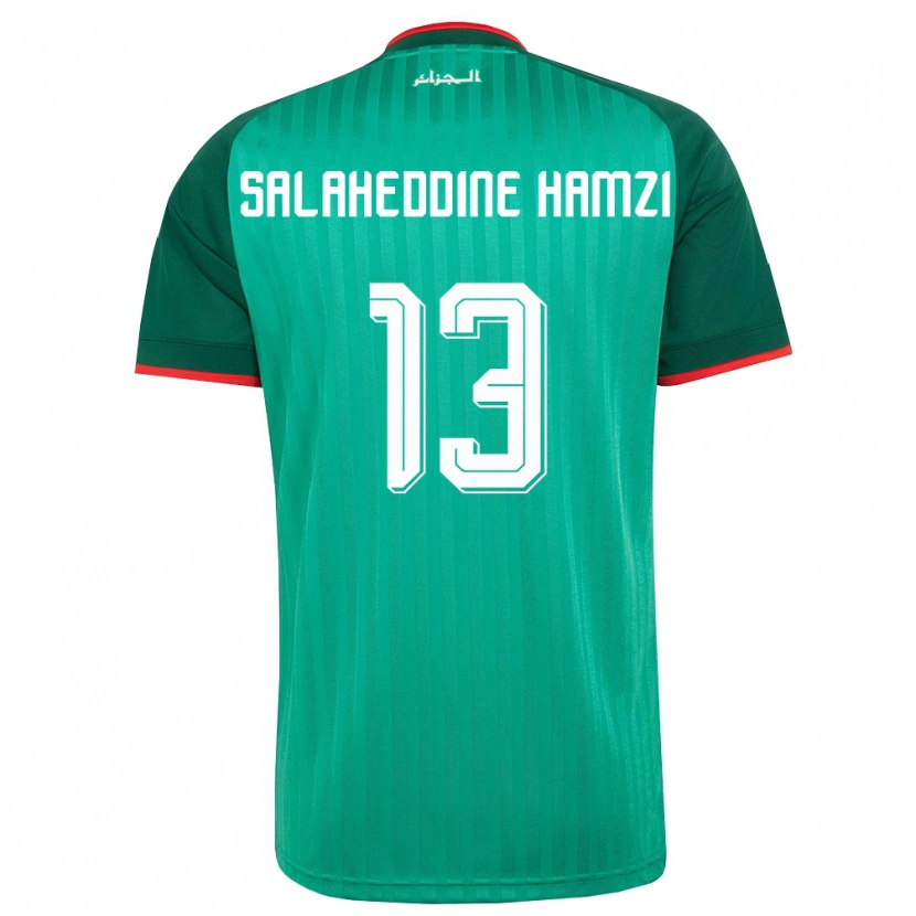 DanxenキッズアルジェリアAnes Salaheddine Hamzi#13緑 赤 白アウェイシャツ26-28ジャージーユニフォーム