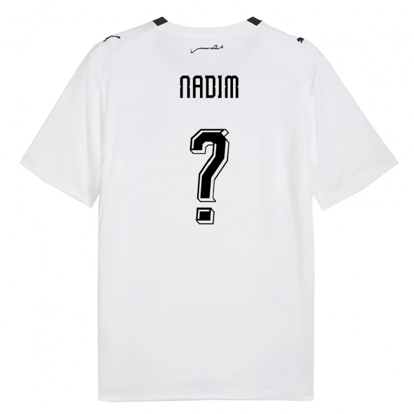 Danxenキッズエジプトモハメド・ナディム#0白 灰 黒アウェイシャツ26-28ジャージーユニフォーム
