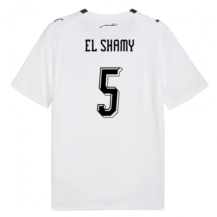 DanxenキッズエジプトMohanad El Shamy#5白 灰 黒アウェイシャツ26-28ジャージーユニフォーム