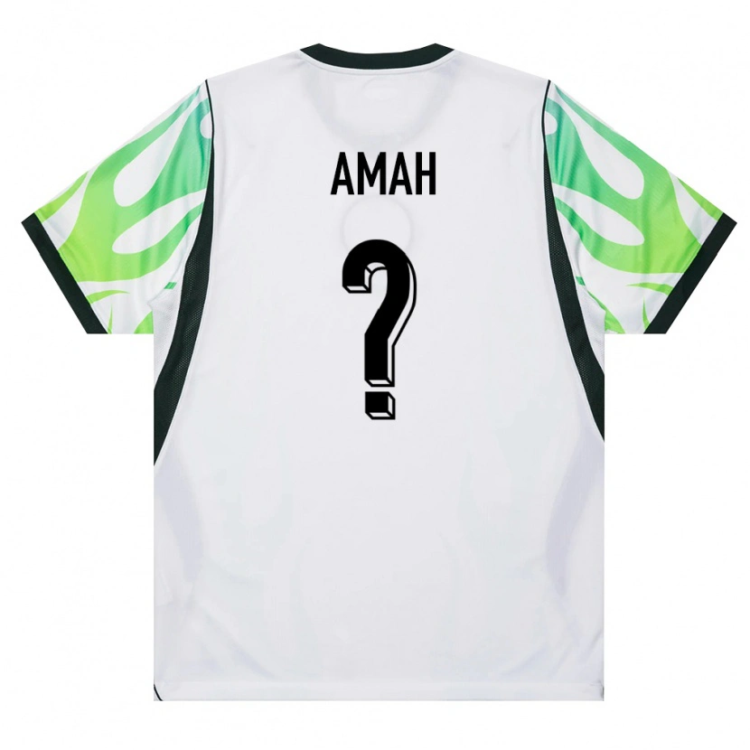 DanxenキッズナイジェリアJohn Amah#0白 緑アウェイシャツ26-28ジャージーユニフォーム