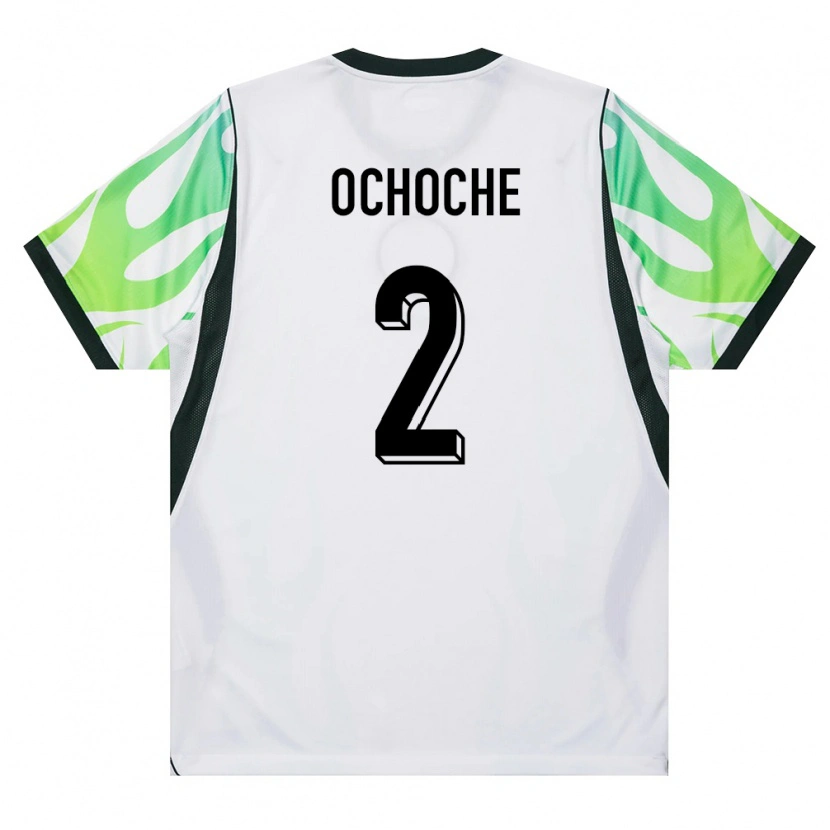 DanxenキッズナイジェリアAmos Ochoche#2白 緑アウェイシャツ26-28ジャージーユニフォーム
