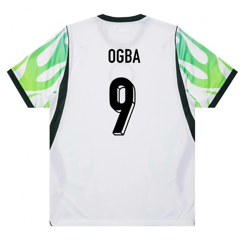 DanxenキッズナイジェリアIfeanyi Ogba#9白 緑アウェイシャツ26-28ジャージーユニフォーム