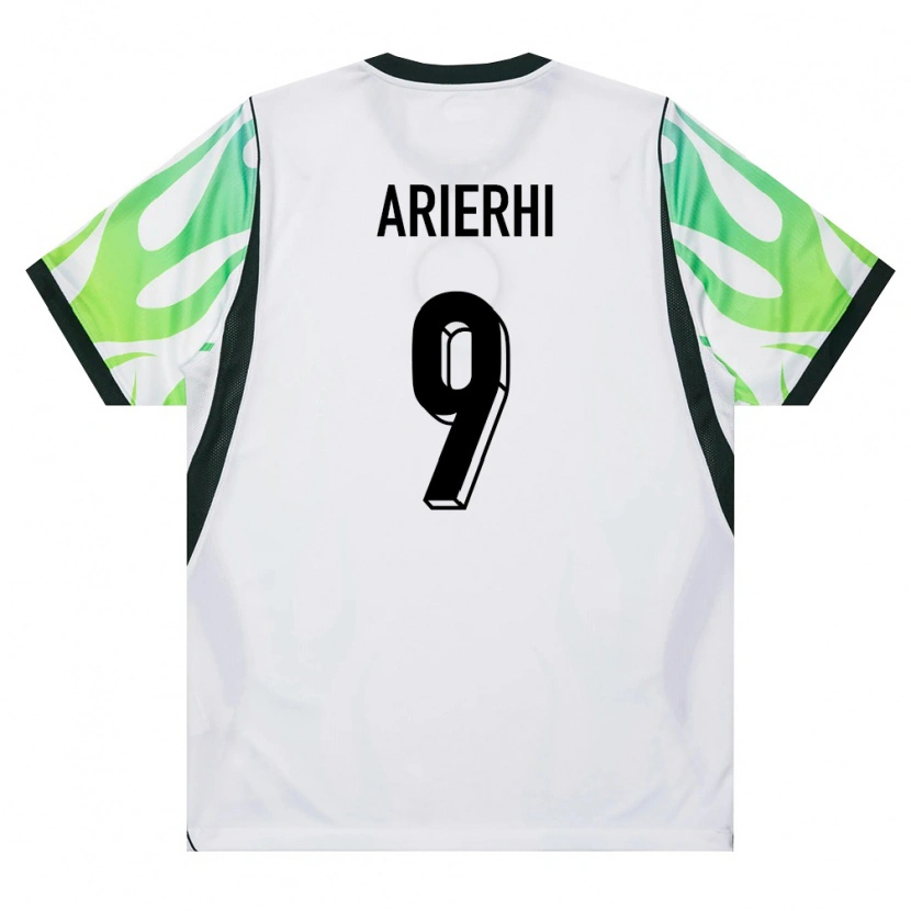 DanxenキッズナイジェリアKparobo Arierhi#9白 緑アウェイシャツ26-28ジャージーユニフォーム