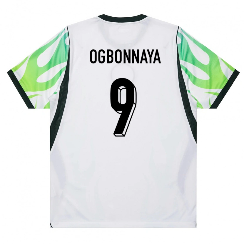 DanxenキッズナイジェリアSunday Ogbonnaya#9白 緑アウェイシャツ26-28ジャージーユニフォーム