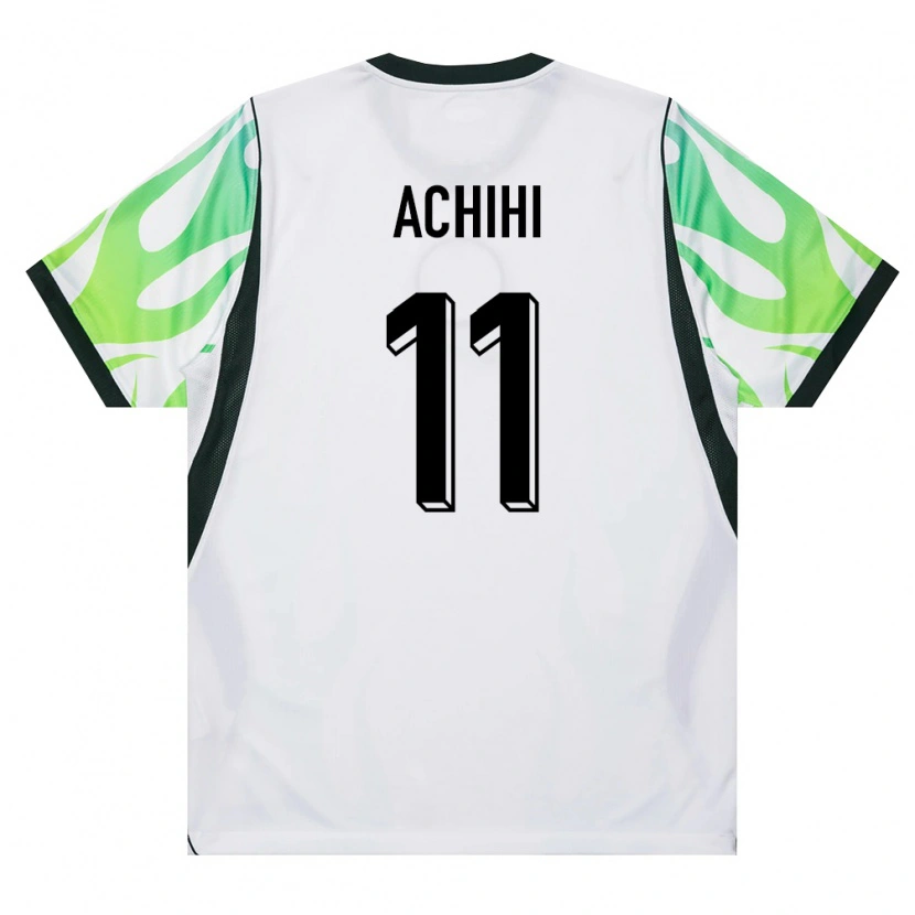 DanxenキッズナイジェリアOrseer Achihi#11白 緑アウェイシャツ26-28ジャージーユニフォーム