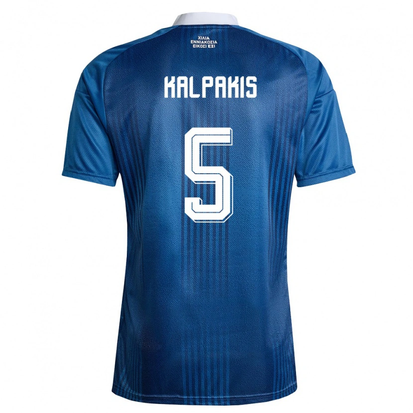 DanxenキッズギリシャTheodoros Kalpakis#5紺 青 白アウェイシャツ26-28ジャージーユニフォーム
