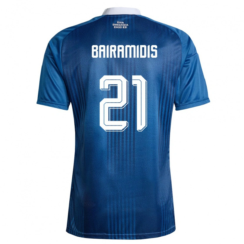 DanxenキッズギリシャAlexios Bairamidis#21紺 青 白アウェイシャツ26-28ジャージーユニフォーム