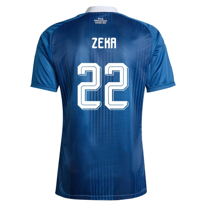 DanxenキッズギリシャRushit Zeka#22紺 青 白アウェイシャツ26-28ジャージーユニフォーム