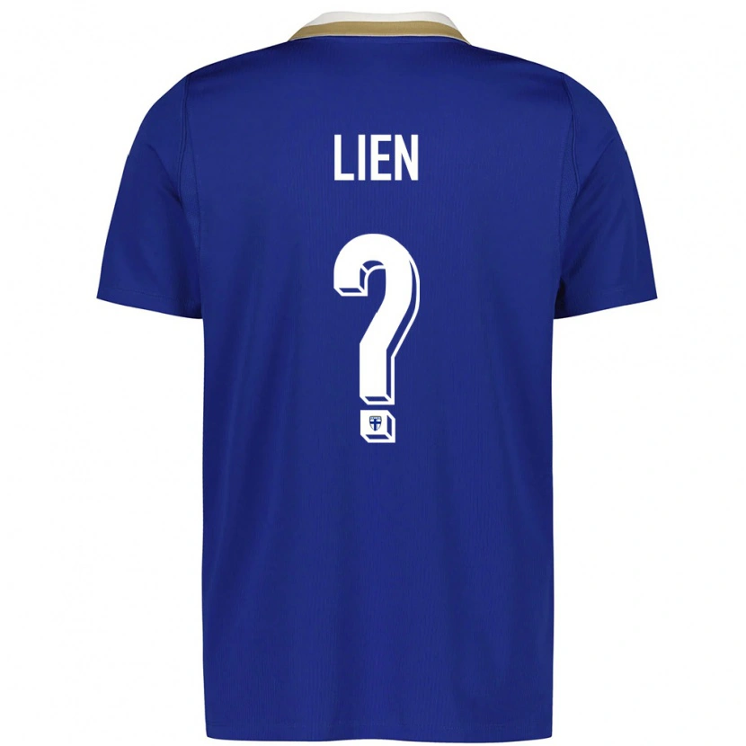 DanxenキッズフィンランドCasper Lien#0青 白アウェイシャツ26-28ジャージーユニフォーム