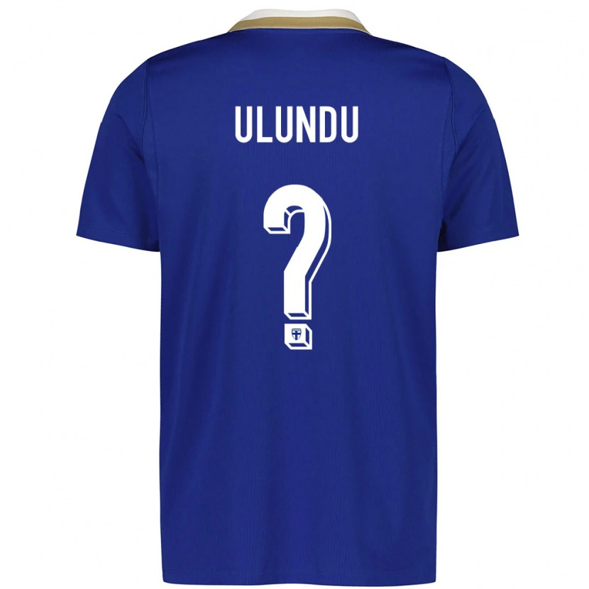 DanxenキッズフィンランドVincent Ulundu#0青 白アウェイシャツ26-28ジャージーユニフォーム