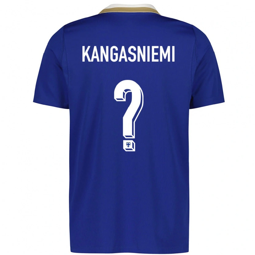 DanxenキッズフィンランドIiro Kangasniemi#0青 白アウェイシャツ26-28ジャージーユニフォーム