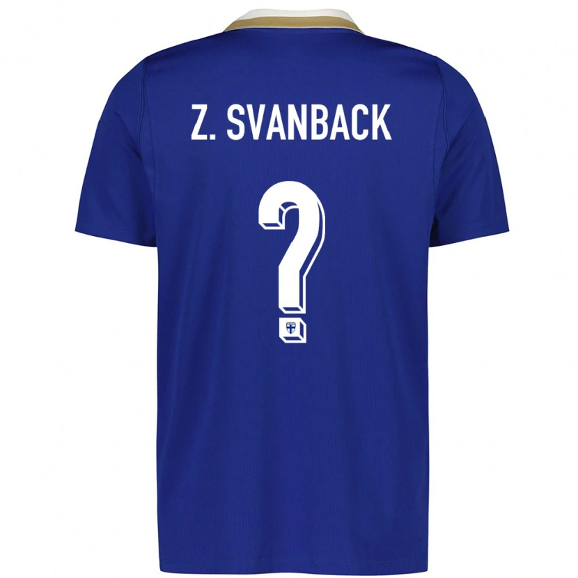 DanxenキッズフィンランドZack Svanbäck#0青 白アウェイシャツ26-28ジャージーユニフォーム