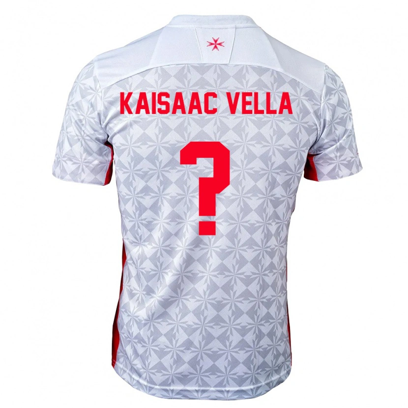 DanxenキッズマルタKaisaac Vella#0灰 白 赤アウェイシャツ26-28ジャージーユニフォーム