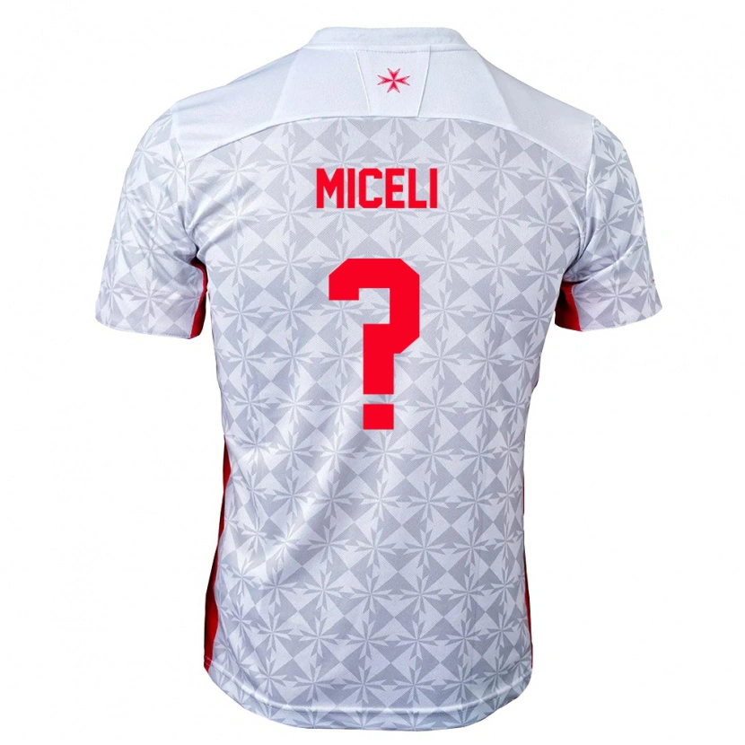 DanxenキッズマルタDrew Miceli#0灰 白 赤アウェイシャツ26-28ジャージーユニフォーム