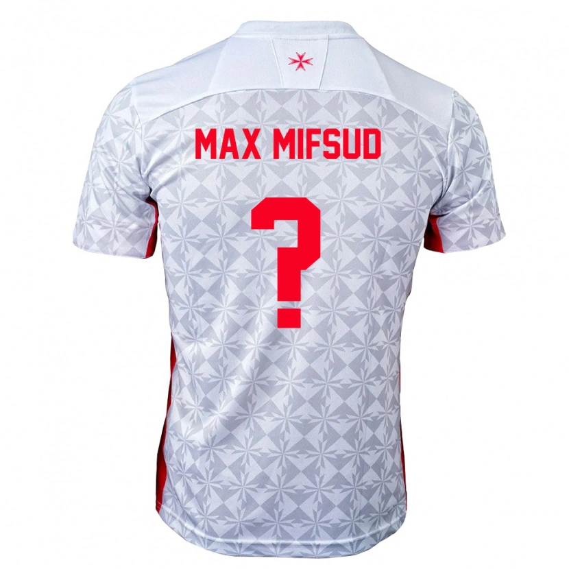 DanxenキッズマルタMax Mifsud#0灰 白 赤アウェイシャツ26-28ジャージーユニフォーム
