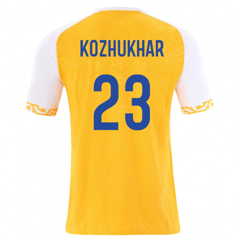DanxenキッズモルドバAndriy Kozhukhar#23黄 白アウェイシャツ26-28ジャージーユニフォーム