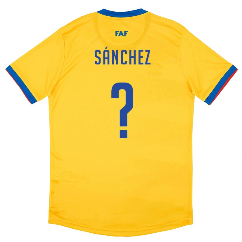 DanxenキッズアンドラBernat Sánchez#0黄 青 赤アウェイシャツ26-28ジャージーユニフォーム