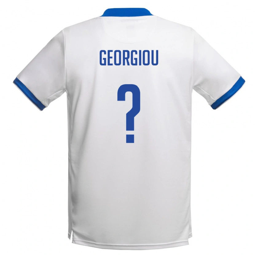 DanxenキッズキプロスChristian Georgiou#0白 ロイヤルブルーアウェイシャツ26-28ジャージーユニフォーム