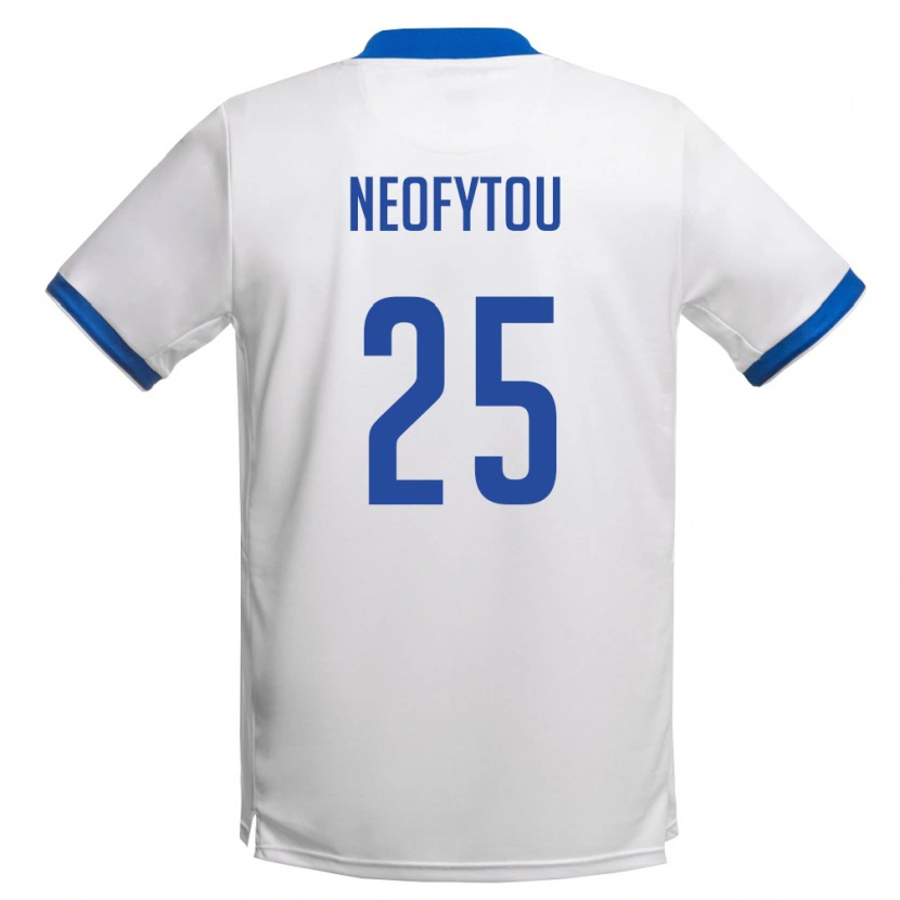 DanxenキッズキプロスAngelos Neofytou#25白 ロイヤルブルーアウェイシャツ26-28ジャージーユニフォーム
