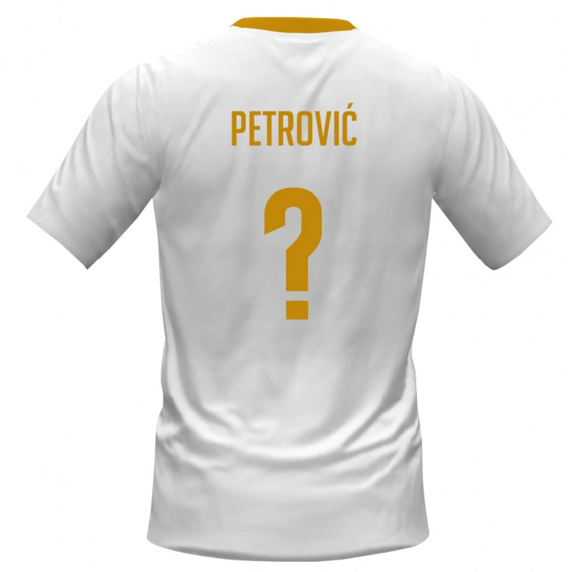DanxenキッズモンテネグロJovan Petrović#0白 赤 黄アウェイシャツ26-28ジャージーユニフォーム