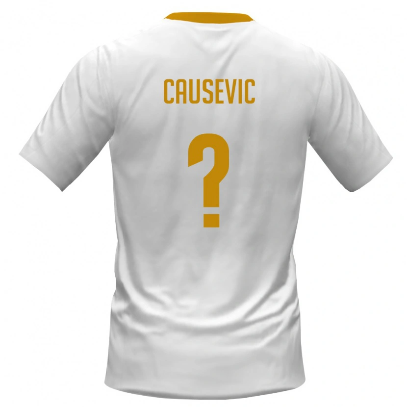 DanxenキッズモンテネグロAleksa Causevic#0白 赤 黄アウェイシャツ26-28ジャージーユニフォーム