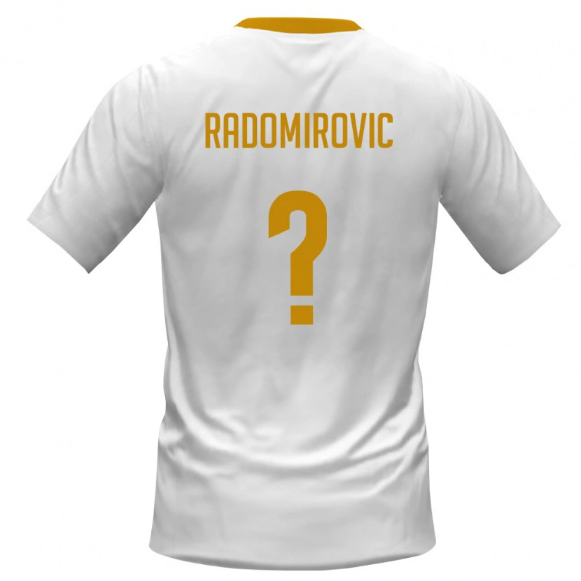 DanxenキッズモンテネグロPetar Radomirovic#0白 赤 黄アウェイシャツ26-28ジャージーユニフォーム