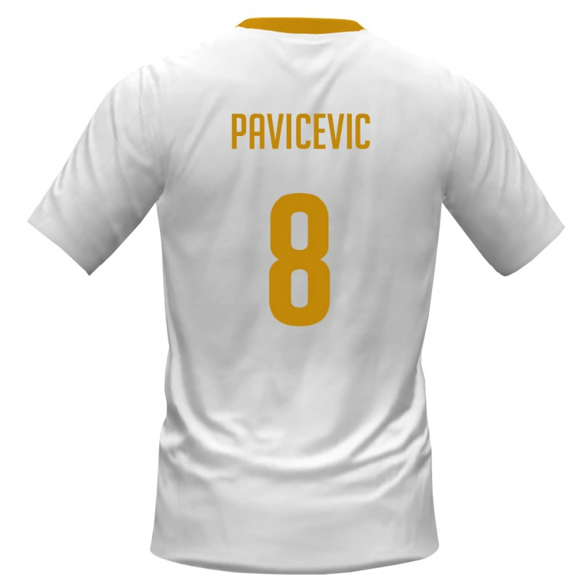 DanxenキッズモンテネグロVuk Pavicevic#8白 赤 黄アウェイシャツ26-28ジャージーユニフォーム