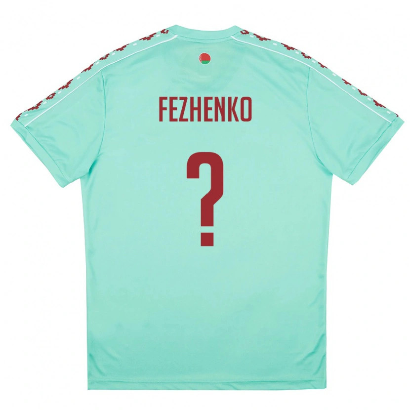 DanxenキッズベラルーシVladislav Fezhenko#0ライトグリーン バーガンディアウェイシャツ26-28ジャージーユニフォーム
