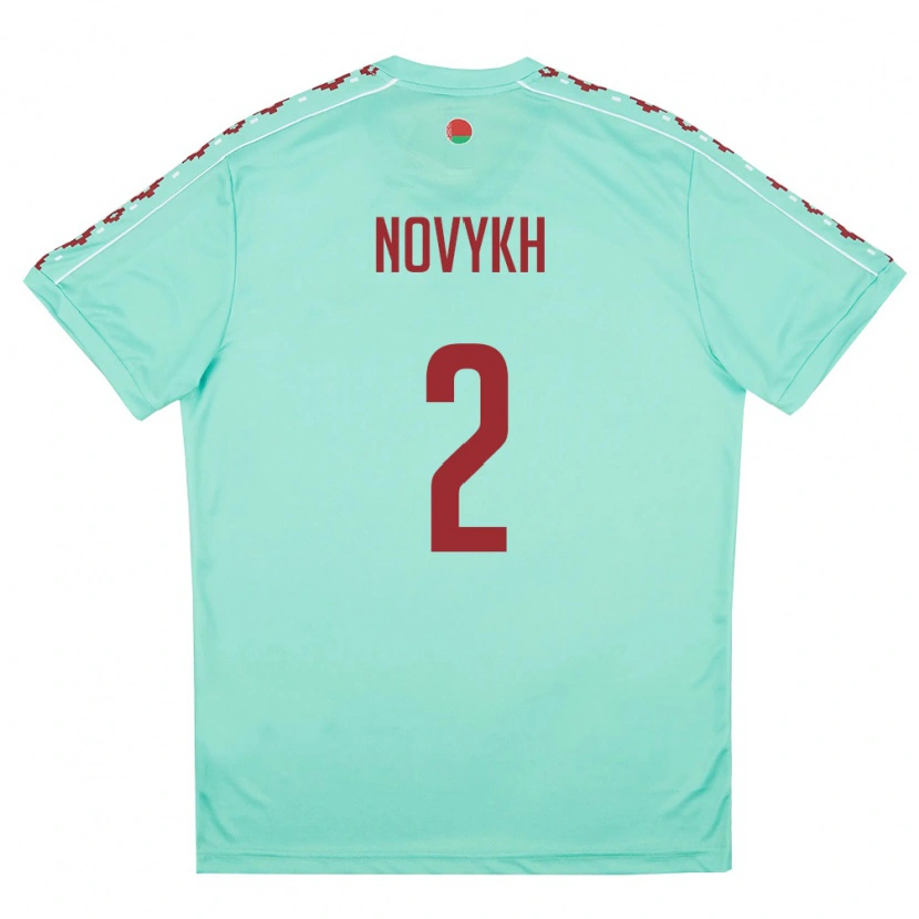 DanxenキッズベラルーシEvgeniy Novykh#2ライトグリーン バーガンディアウェイシャツ26-28ジャージーユニフォーム