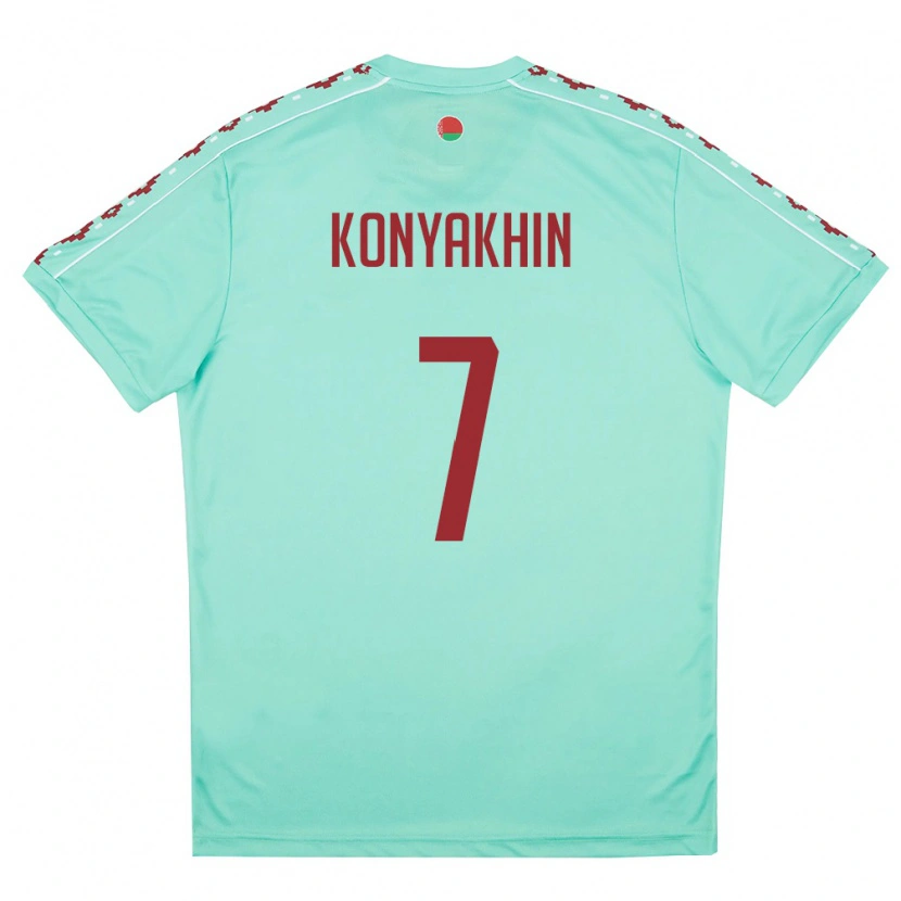 DanxenキッズベラルーシArtem Konyakhin#7ライトグリーン バーガンディアウェイシャツ26-28ジャージーユニフォーム