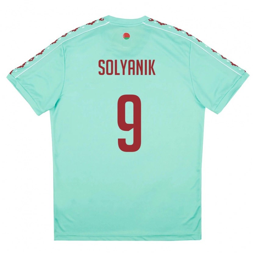 DanxenキッズベラルーシKirill Solyanik#9ライトグリーン バーガンディアウェイシャツ26-28ジャージーユニフォーム