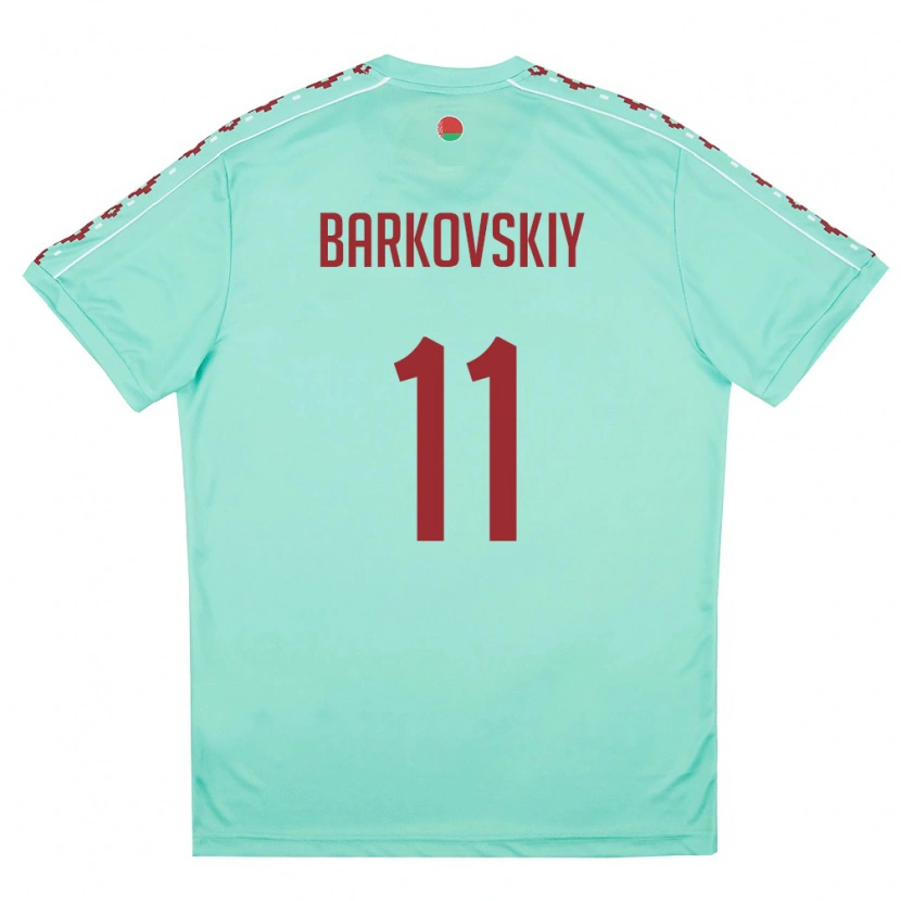 DanxenキッズベラルーシGerman Barkovskiy#11ライトグリーン バーガンディアウェイシャツ26-28ジャージーユニフォーム