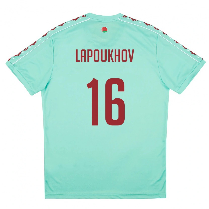 DanxenキッズベラルーシFedor Lapoukhov#16ライトグリーン バーガンディアウェイシャツ26-28ジャージーユニフォーム