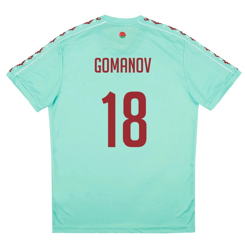 DanxenキッズベラルーシKirill Gomanov#18ライトグリーン バーガンディアウェイシャツ26-28ジャージーユニフォーム