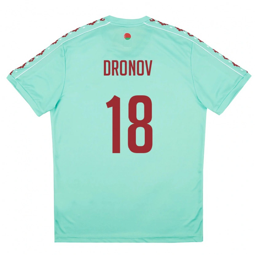 DanxenキッズベラルーシStanislav Dronov#18ライトグリーン バーガンディアウェイシャツ26-28ジャージーユニフォーム
