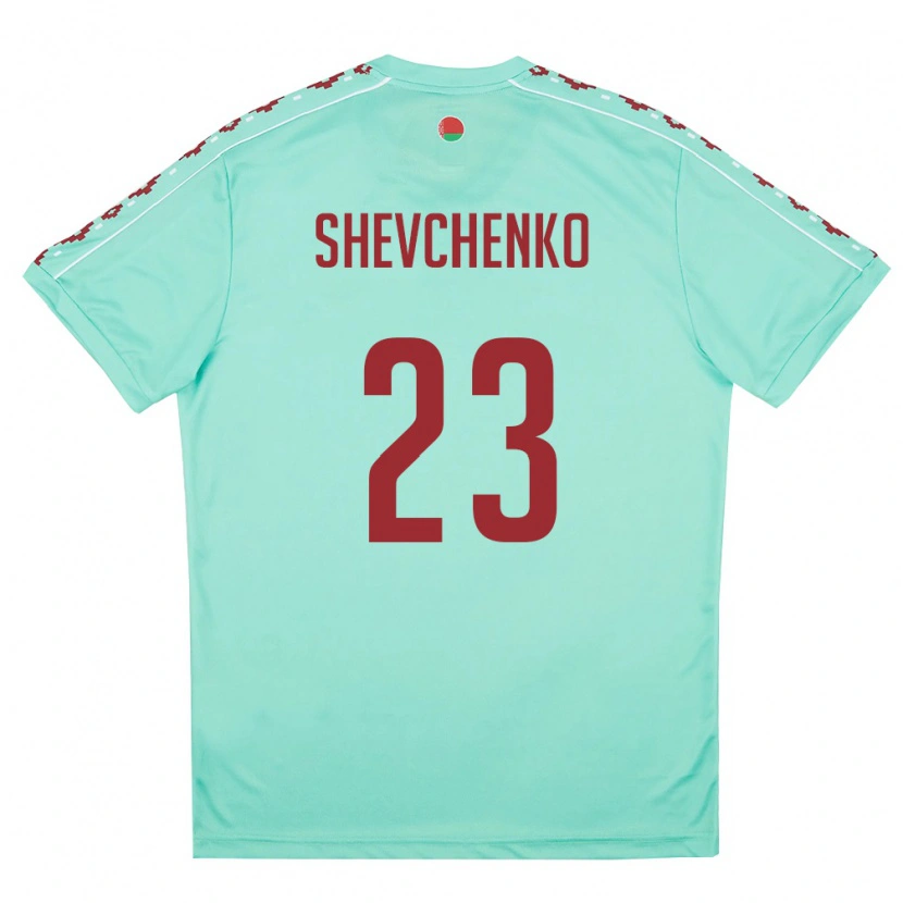 DanxenキッズベラルーシGleb Shevchenko#23ライトグリーン バーガンディアウェイシャツ26-28ジャージーユニフォーム