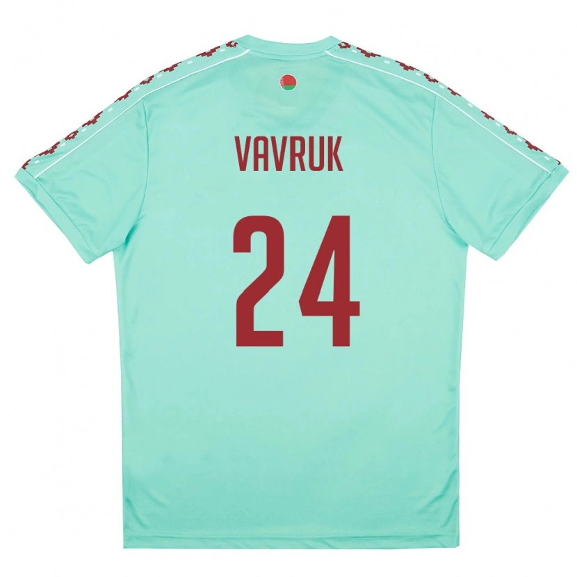 DanxenキッズベラルーシDmitriy Vavruk#24ライトグリーン バーガンディアウェイシャツ26-28ジャージーユニフォーム