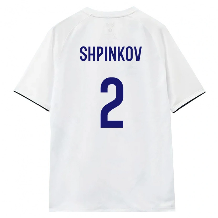 DanxenキッズロシアArtem Shpinkov#2白 茶 黒アウェイシャツ26-28ジャージーユニフォーム