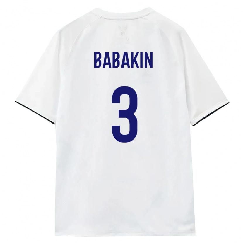 DanxenキッズロシアNikita Babakin#3白 茶 黒アウェイシャツ26-28ジャージーユニフォーム